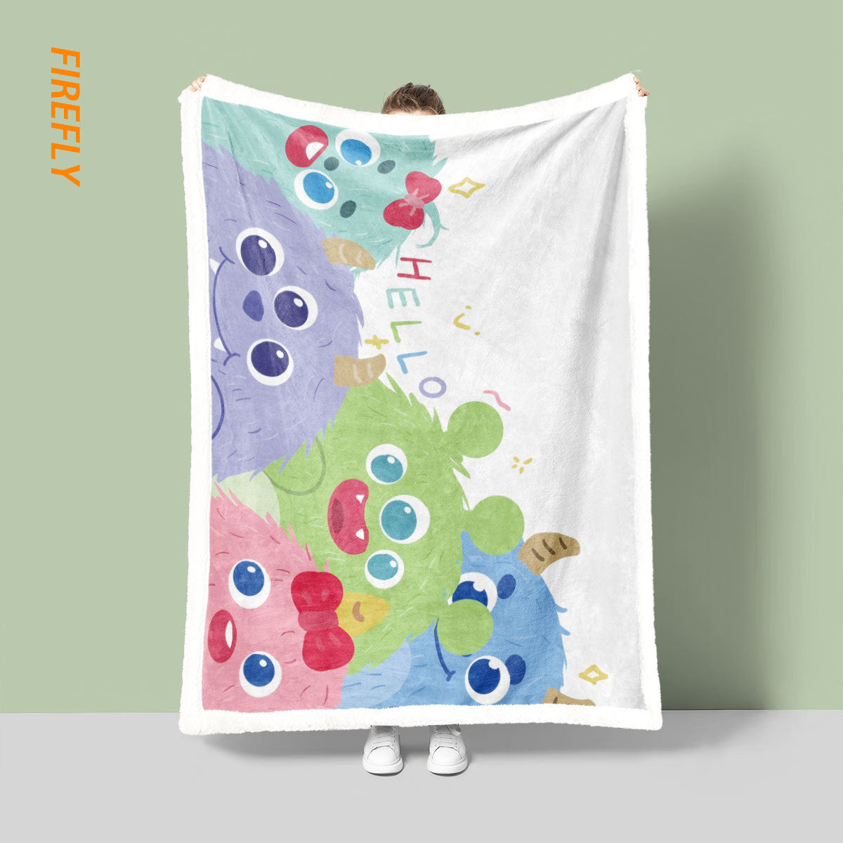Halloween Monster Throw Blanket | Available in Dark Green and 4 Sizes | Soft Fleece for Sofas, Beds, and Movie Nights