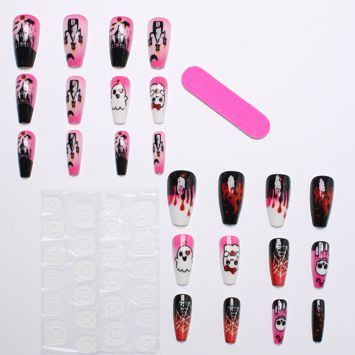 Halloween Press-On Nails | Available in Blue | Glue-Free Application in Minutes for Parties and Nights Out