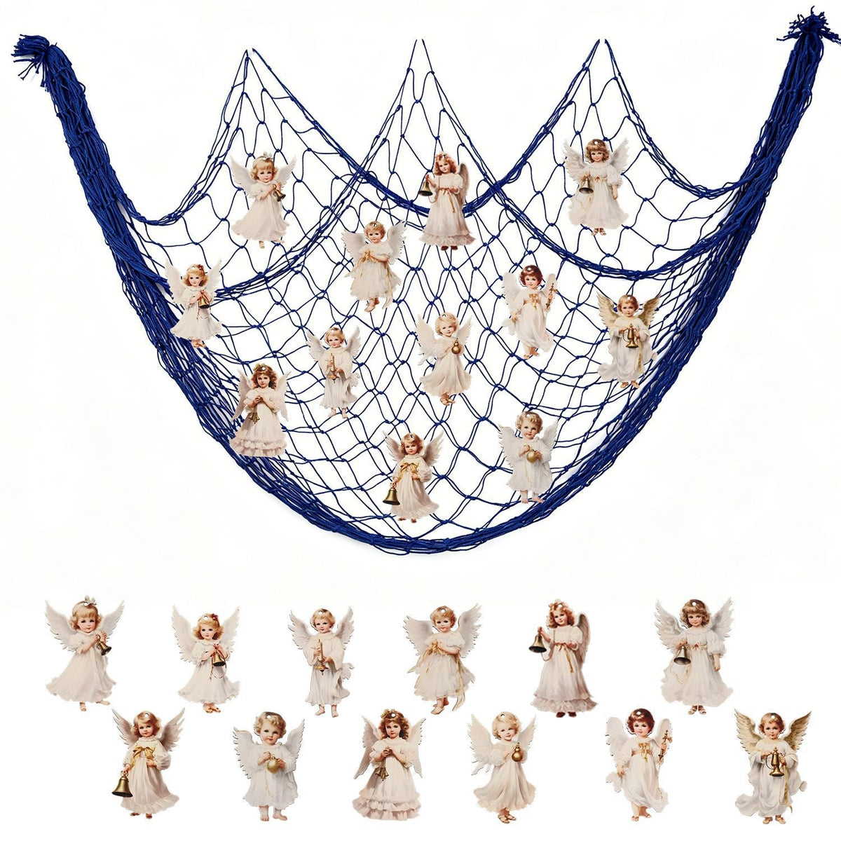 Christmas Ornament Hammock for Baubles | Hanging Net for Xmas Decorations, 1 x 2 m | Festive Indoor Display for Your Tree