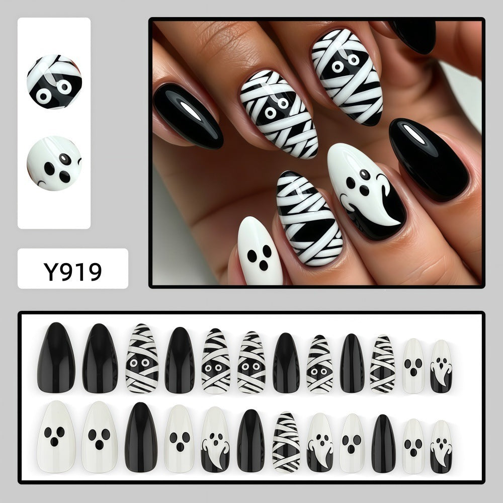 Halloween Press-On Nails | Available in Yellow | Glue-Free Application in Minutes for Parties and Nights Out