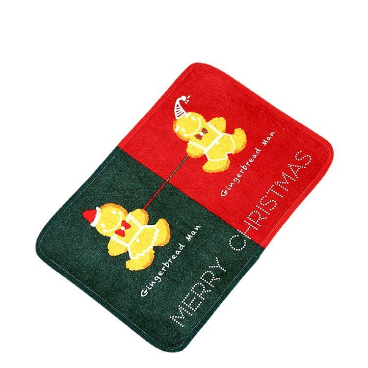 Christmas Mat Set with Soft Pile and Non-Slip Backing | Decorations for Kitchen, Hallway or Entrance | Four Designs in Two Styles