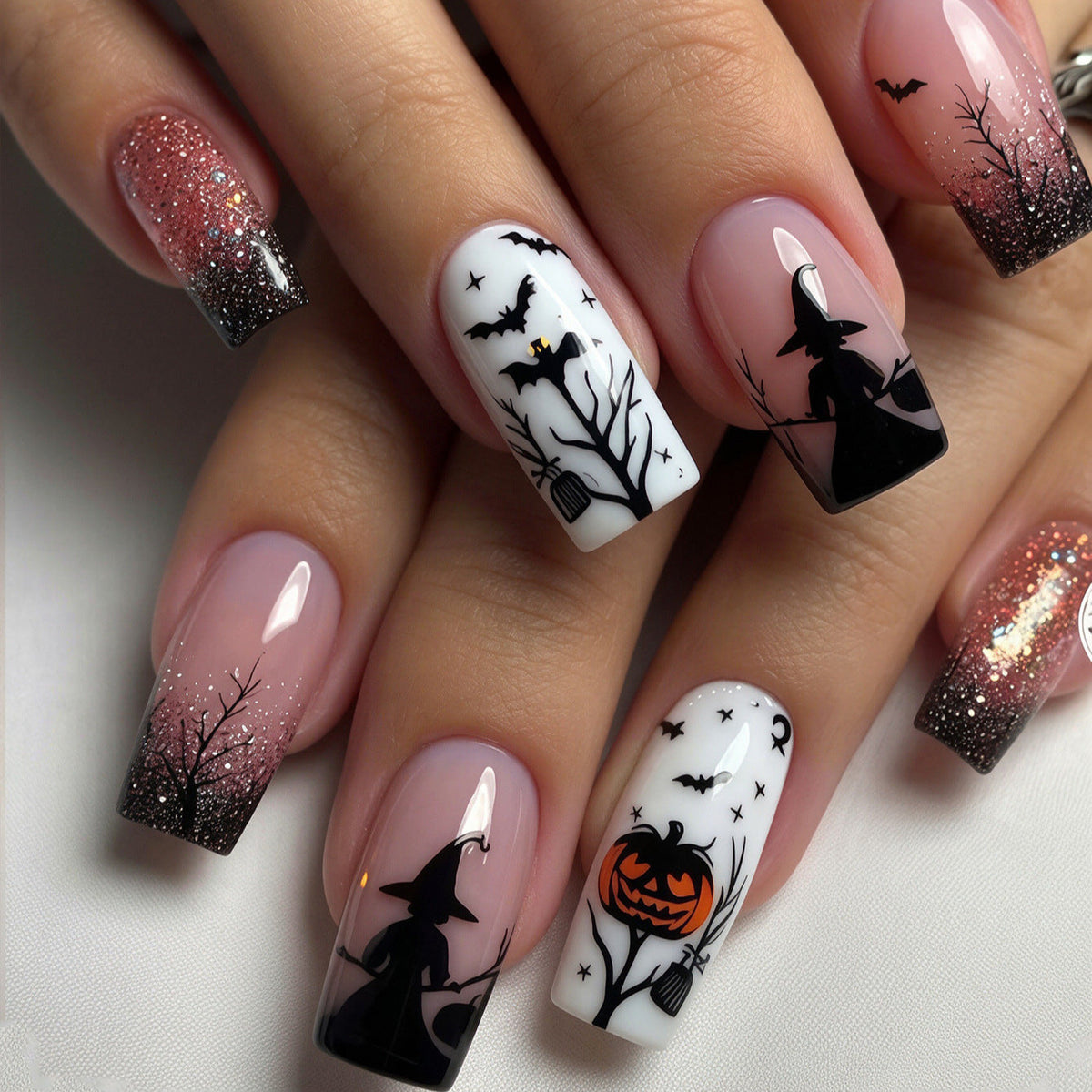 Halloween Press-On Nails | Available in Jelly | Glue-Free Application in Minutes for Parties and Nights Out