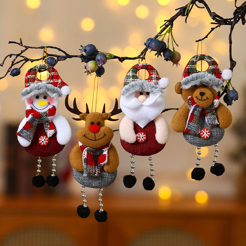 Felt Snowman Christmas Ornament with Scarf and Hat | Hanging Tree Accent in 30 Designs | Soft Indoor Holiday Decorations