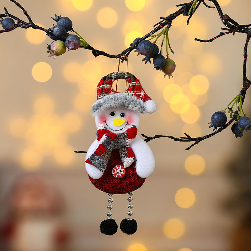 Felt Snowman Christmas Ornament with Scarf and Hat | Hanging Tree Accent in 30 Designs | Soft Indoor Holiday Decorations