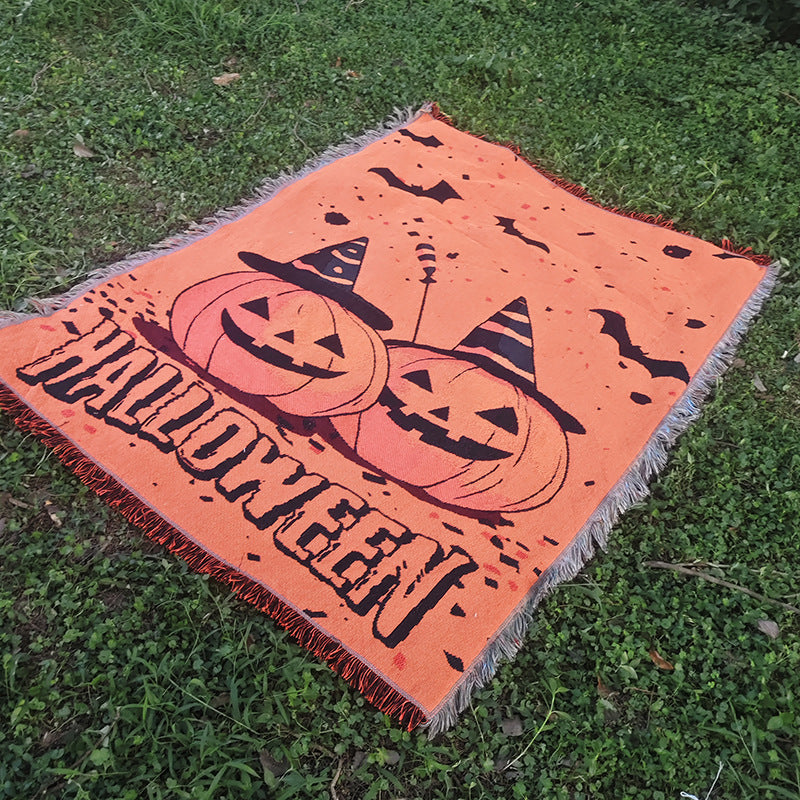 Halloween Throw Blanket | Available in Kürbis | Soft Fleece for Sofas, Beds, and Movie Nights