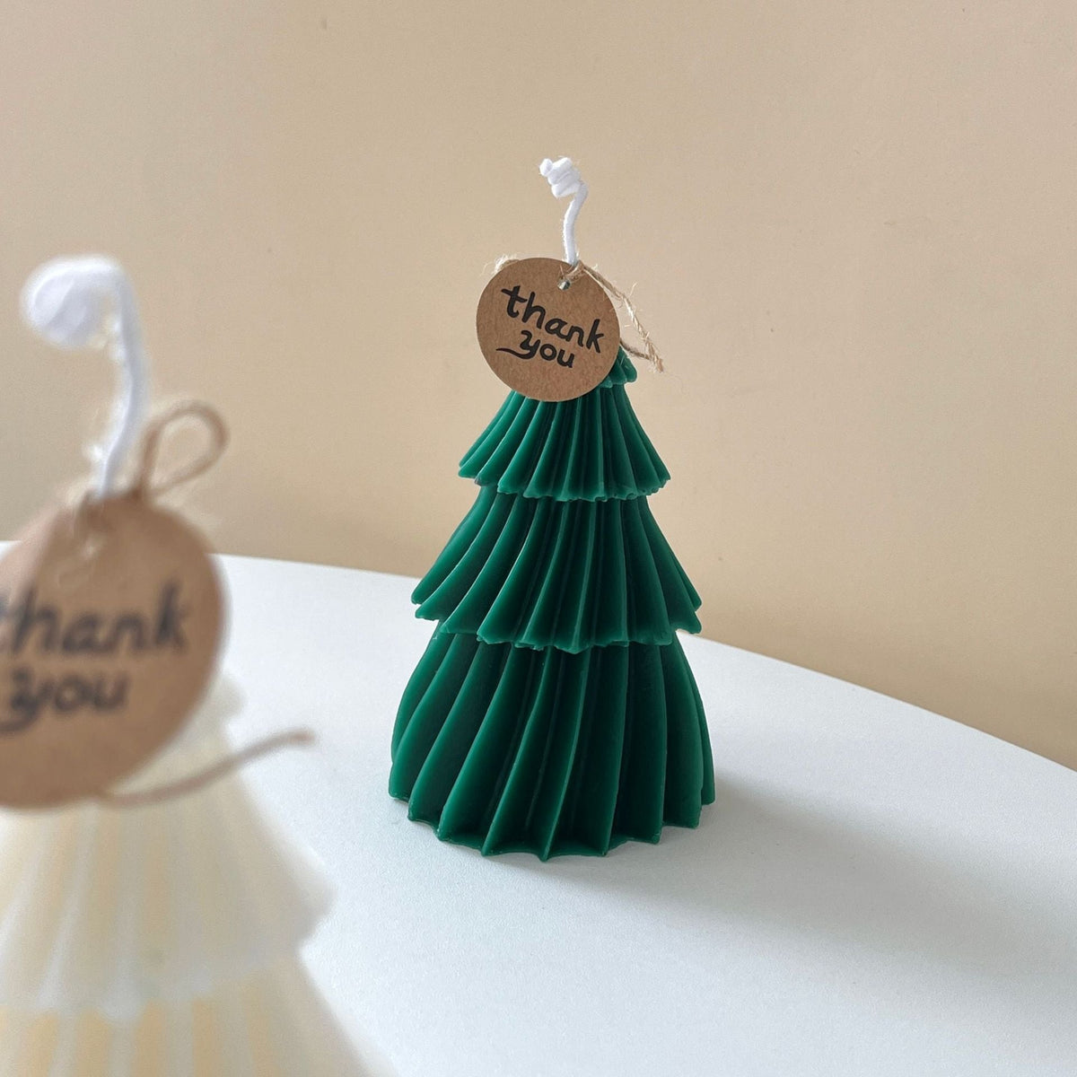 Bubble Christmas Tree Candle with Star Top | Hand Poured Wax, Cotton Wick | Holiday Centerpieces for Mantel and Tabletop