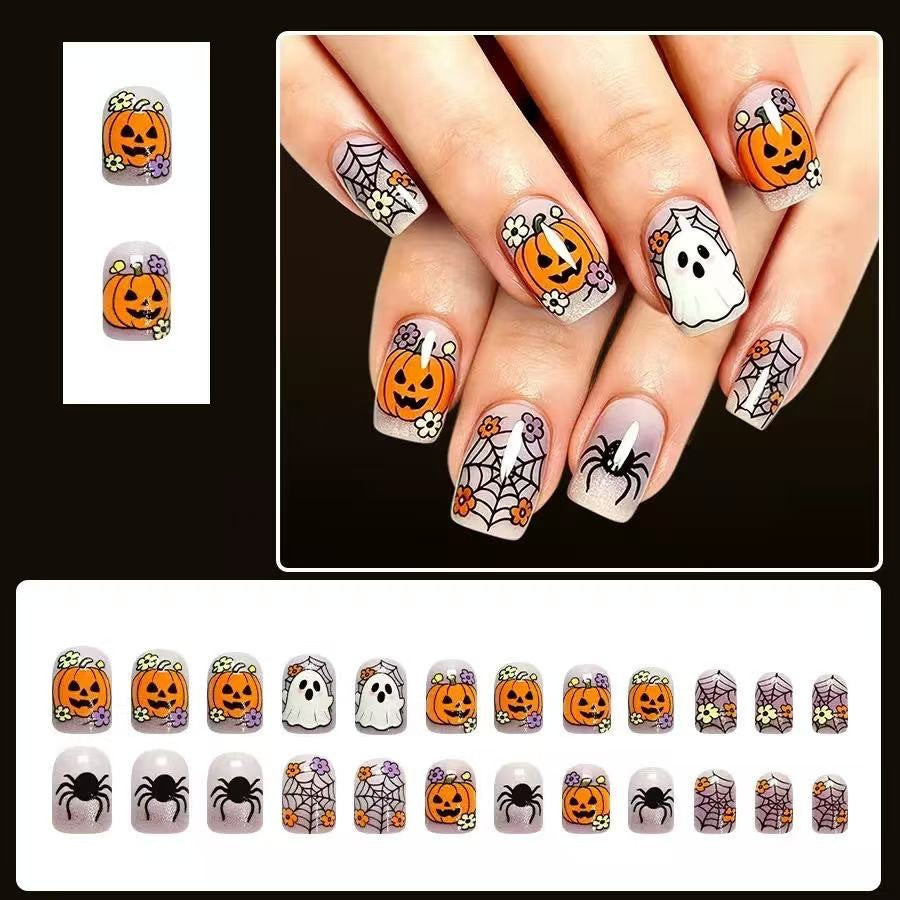 Halloween Press-On Nails | Available in Yellow, Kleber | Glue-Free Application in Minutes for Parties and Nights Out