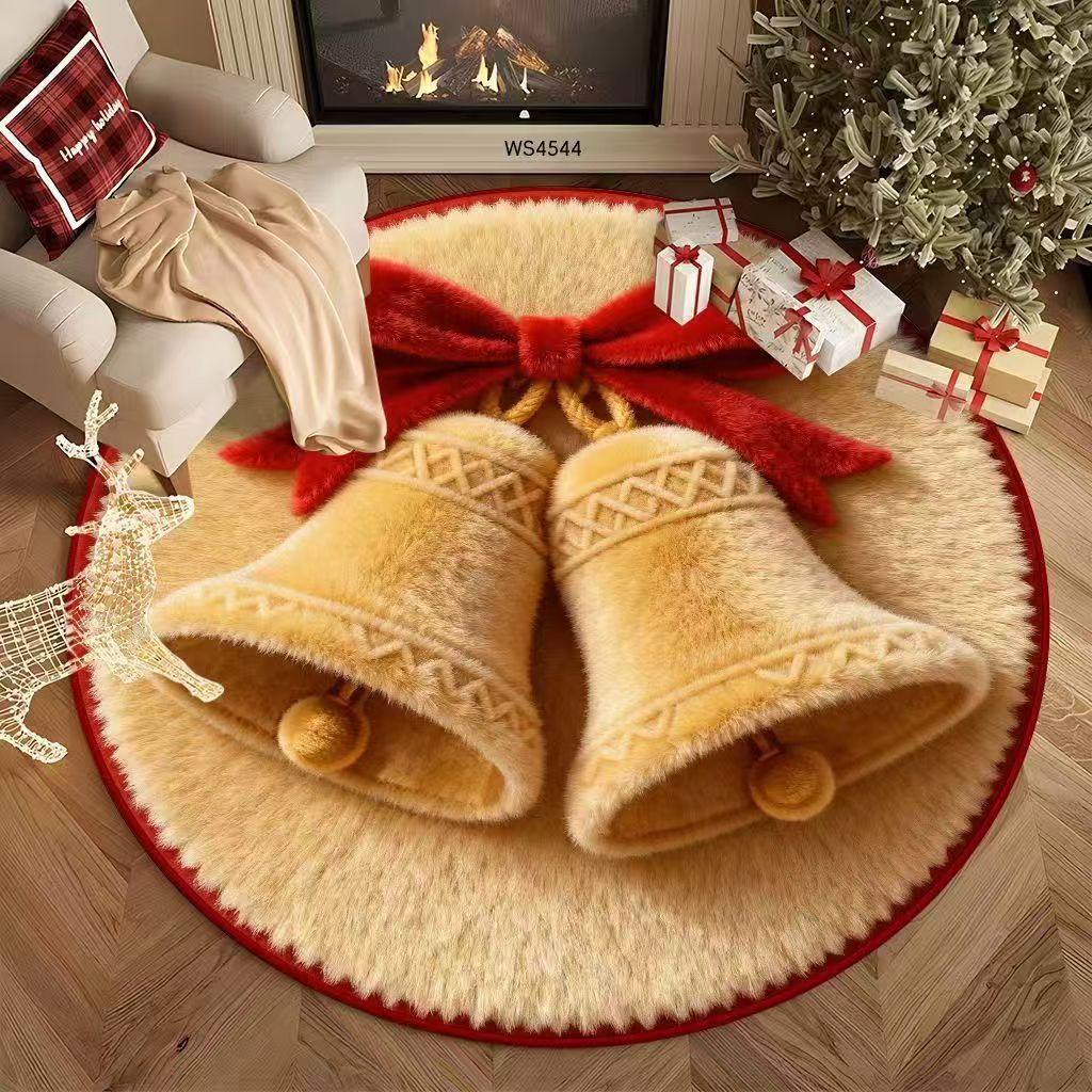 Christmas Rug with Decorated Tree, Gifts and Santa | Ultra-Soft Festive Area Mat | Three Sizes from 15.75 x 23.62 in