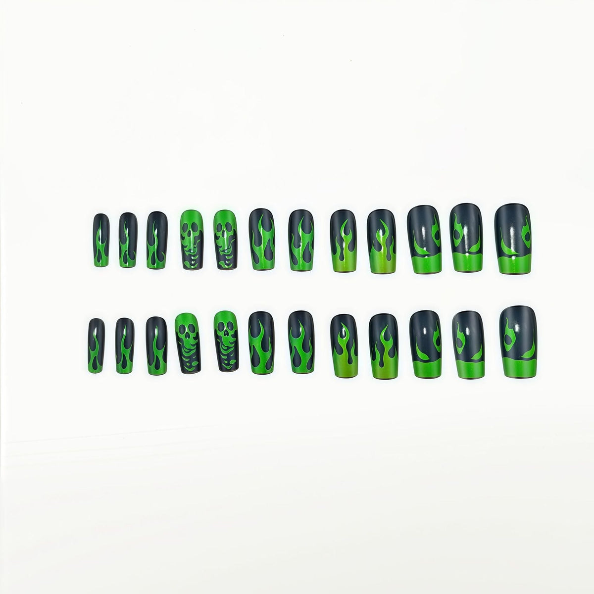 Halloween Skull Press-On Nails | Available in Jelly | Glue-Free Application in Minutes for Parties and Nights Out