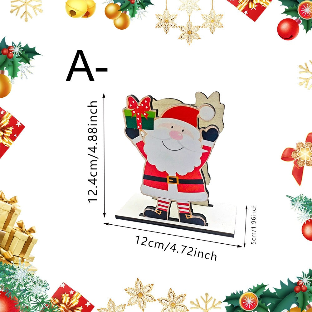 Wooden Christmas Napkin Holder with Gingerbread House Motif | Sturdy Standing Table Decorations | Four Festive Colorways