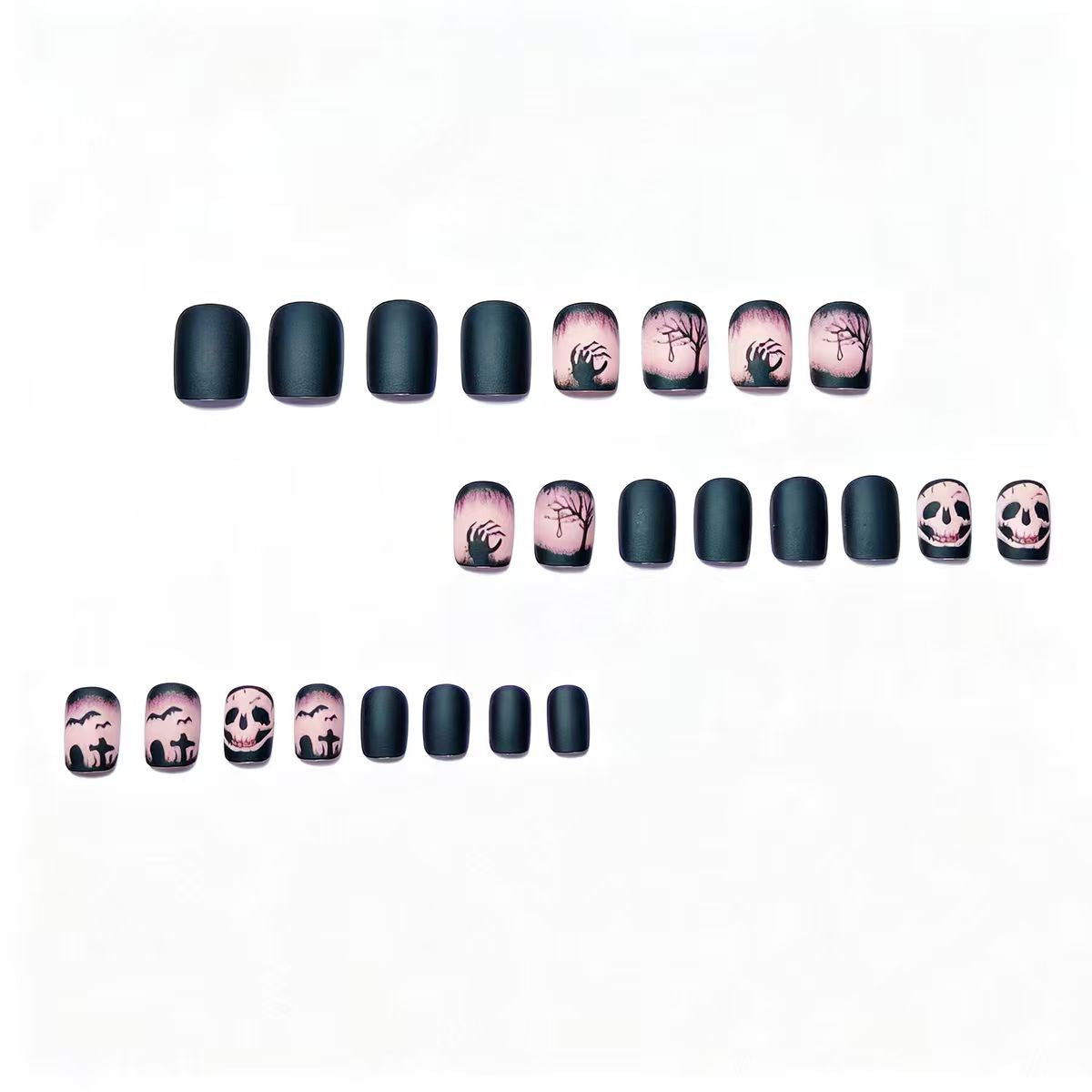 Halloween Press-On Nails | Available in Jelly | Glue-Free Application in Minutes for Parties and Nights Out