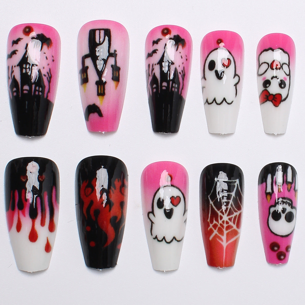 Halloween Press-On Nails | Available in Blue | Glue-Free Application in Minutes for Parties and Nights Out