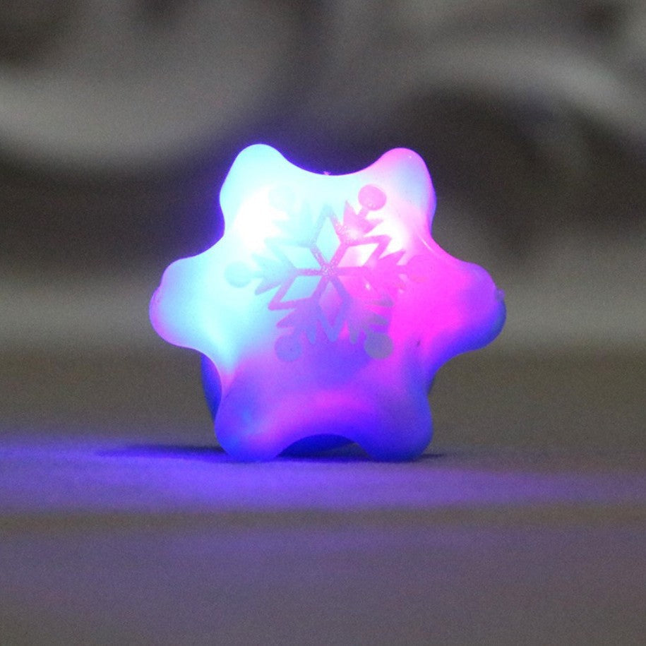 Light Up Christmas Finger Rings in Santa, Snowman and Star Designs | Mini Glowing Party Favors | Colorful Stocking Filler