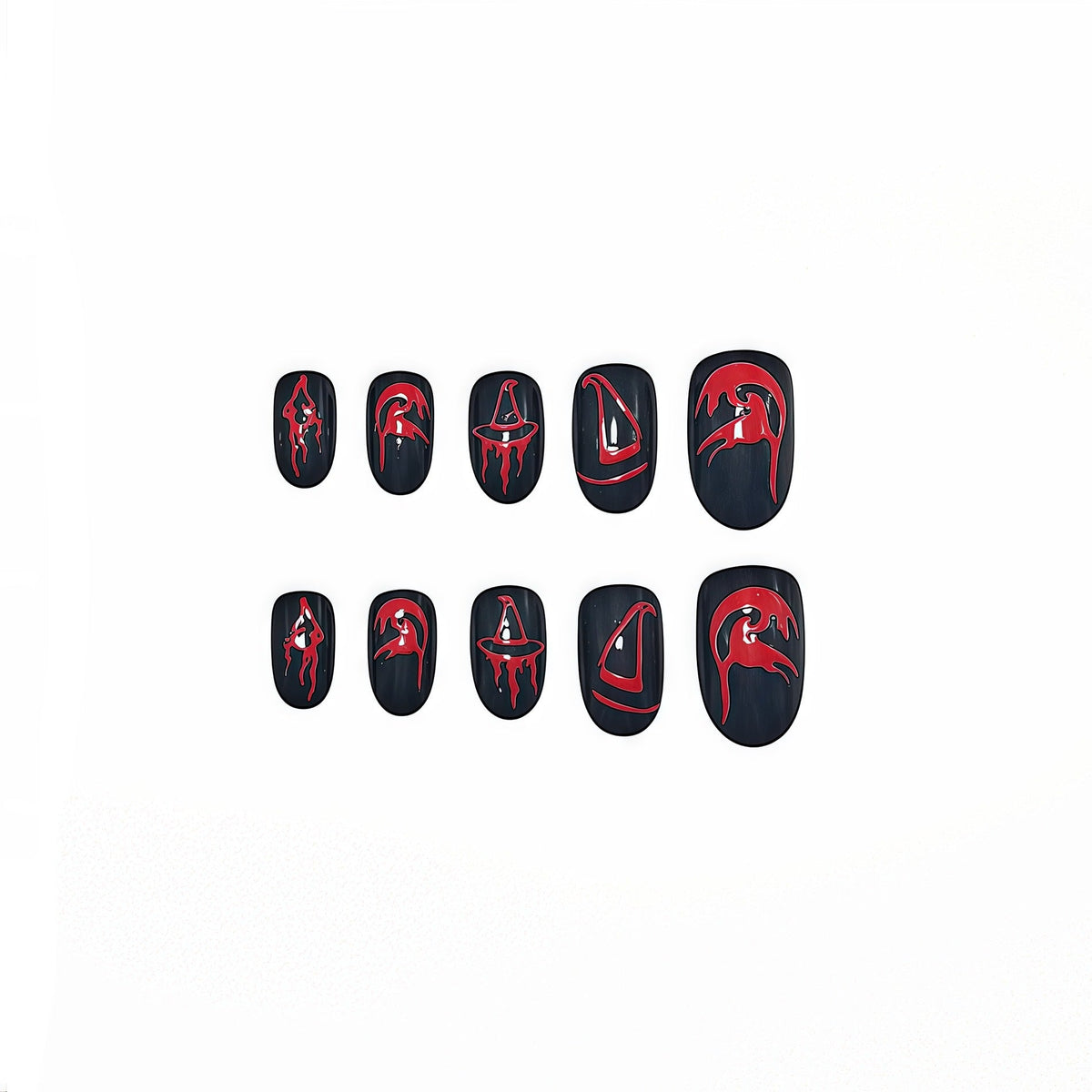 Halloween Press-On Nails | Available in Yellow | Glue-Free Application in Minutes for Parties and Nights Out