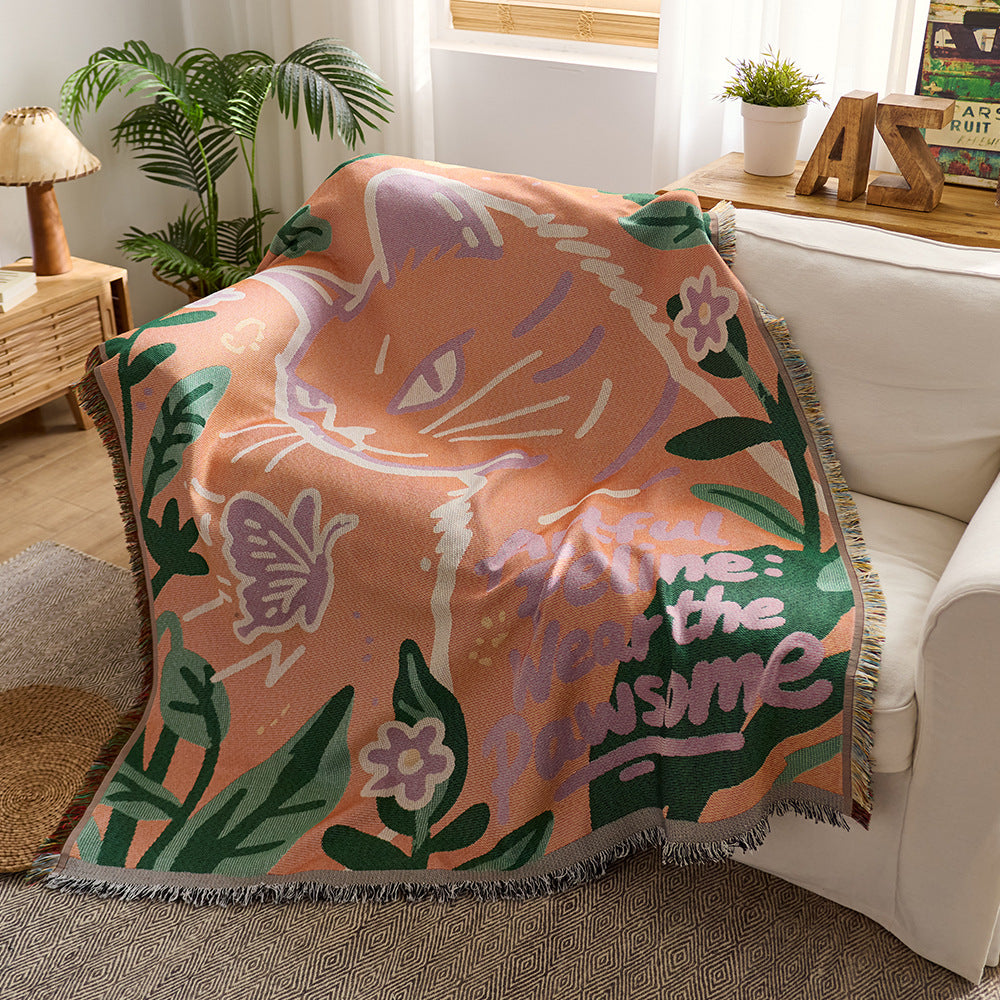 Christmas Throw Blanket with Tree and Pine Cone Motifs | Soft Plush Fabric for Cosy Winter Evenings | Six Designs