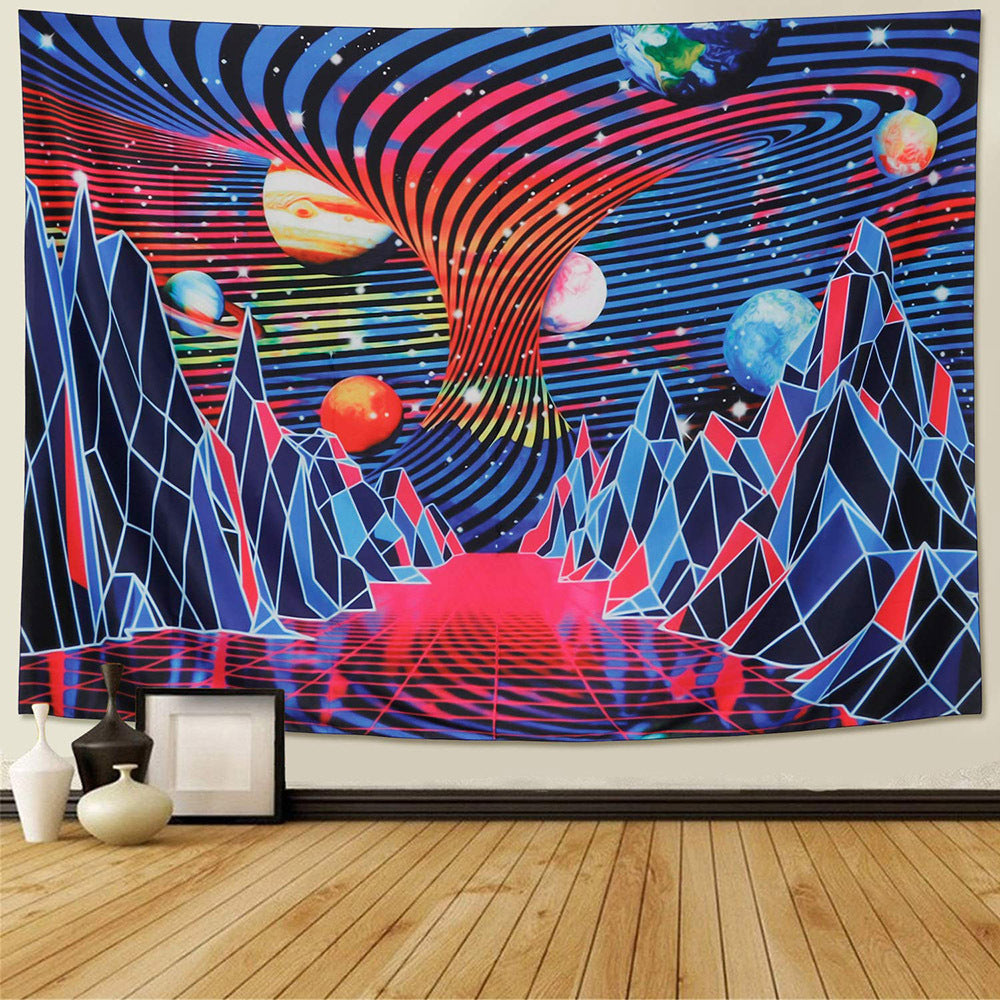 Cosmic Print Tapestry Wall Decor with Reinforced Edges | Printed Fabric Panel for Bedroom and Dorm | 3 Designs