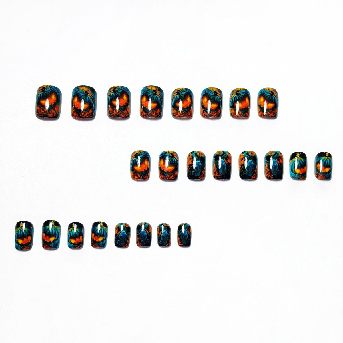 Halloween 3D Press-On Nails | Available in Jelly | Glue-Free Application in Minutes for Parties and Nights Out