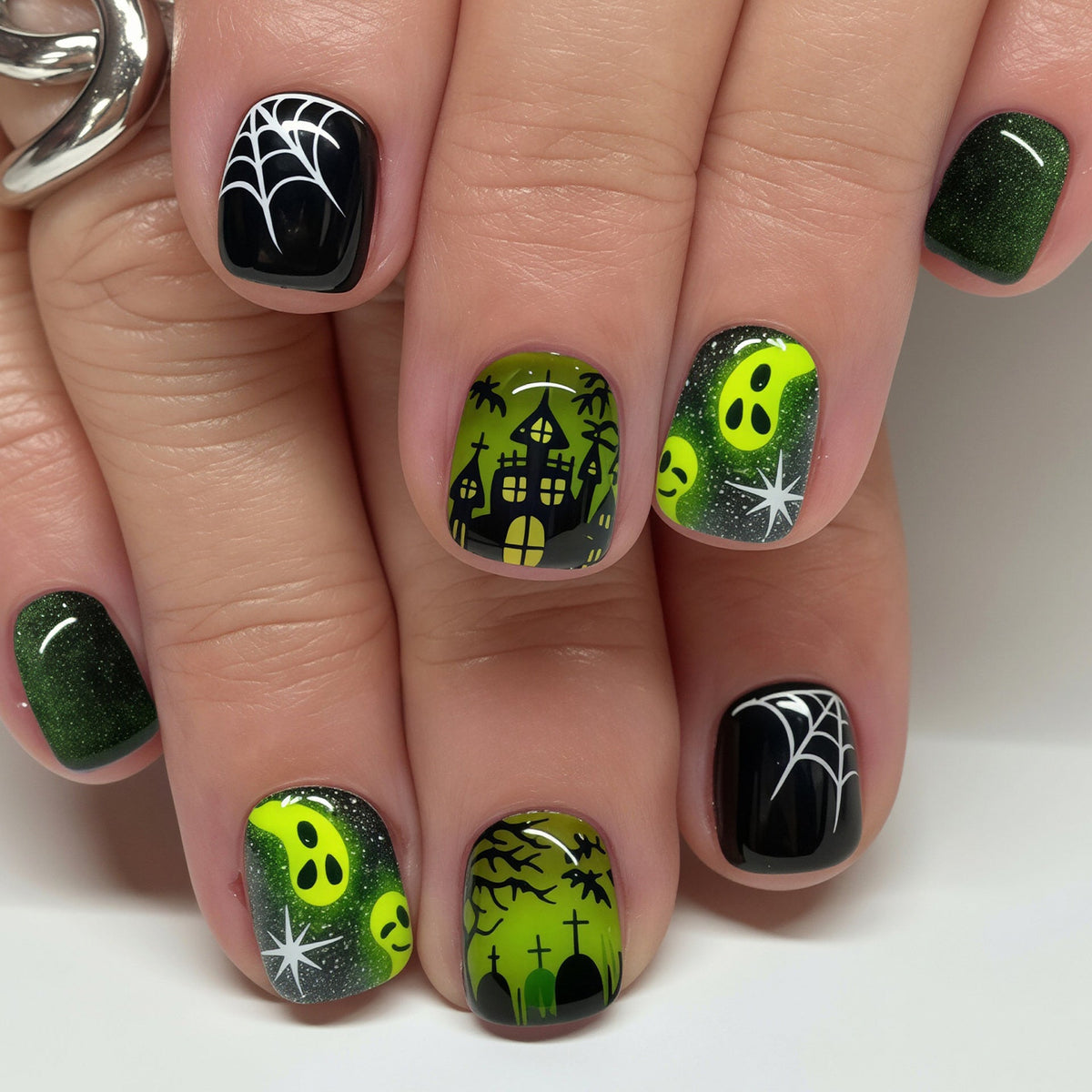 Halloween Press-On Nails | Available in Jelly | Glue-Free Application in Minutes for Parties and Nights Out