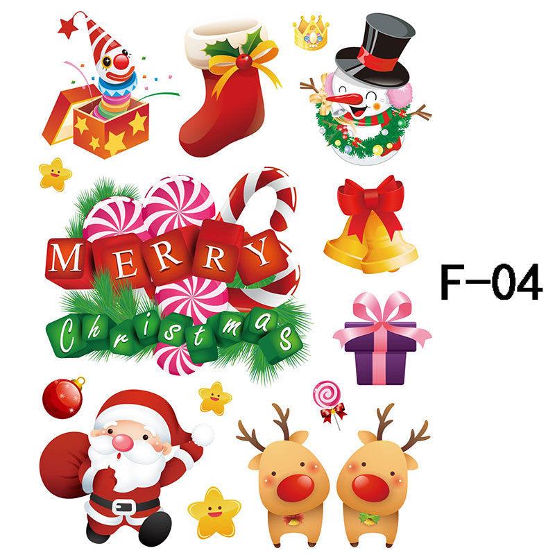 Christmas Wall Decals with Santa, Elves and Reindeer | Peel and Stick Vinyl That Leaves No Residue | Twelve Designs, Repositionable