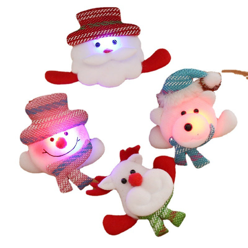 Soft Felt Santa Figurine with a Snowflake Hat | Shelf and Mantel Christmas Decorations | Cheerful Smile, Fluffy Beard