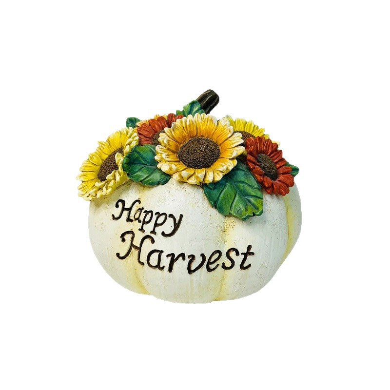 Halloween Pumpkin Decorative Figure | Available in Orange, Kürbis | Stands on Shelves, Mantels, and Side Tables