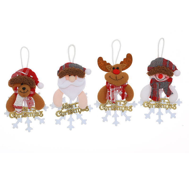 Plush Snowman Holiday Ornament with Scarf and Hanging Loop | Soft Character Decor | Festive Christmas Tree Decorations