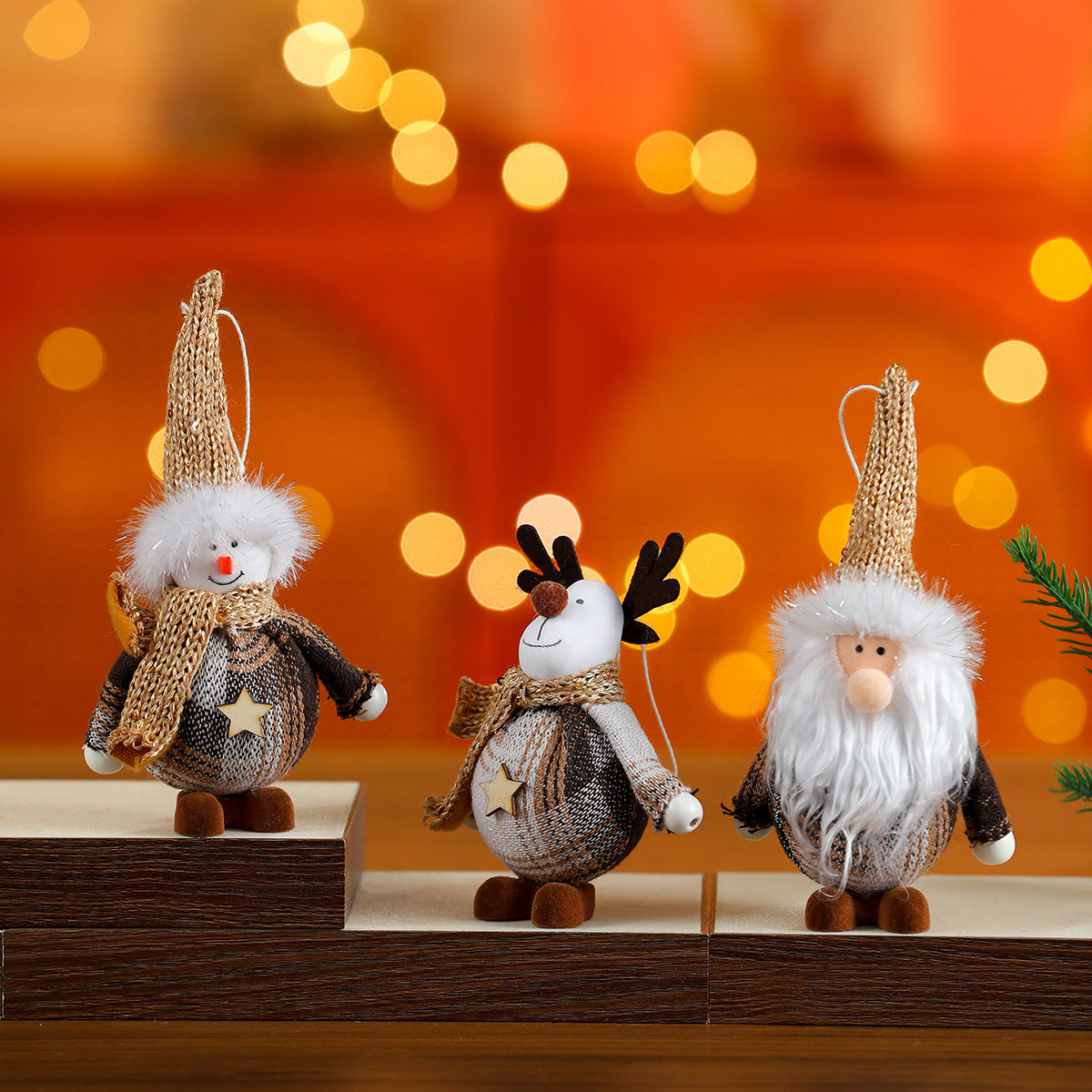Hanging Santa Figurine with a Fluffy Beard | Tree, Doorway and Centerpiece Christmas Decorations | Handy Loop Included