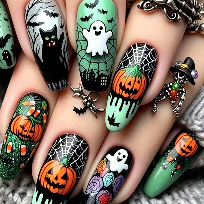 Halloween Press-On Nails | Available in Unifarben | Glue-Free Application in Minutes for Parties and Nights Out