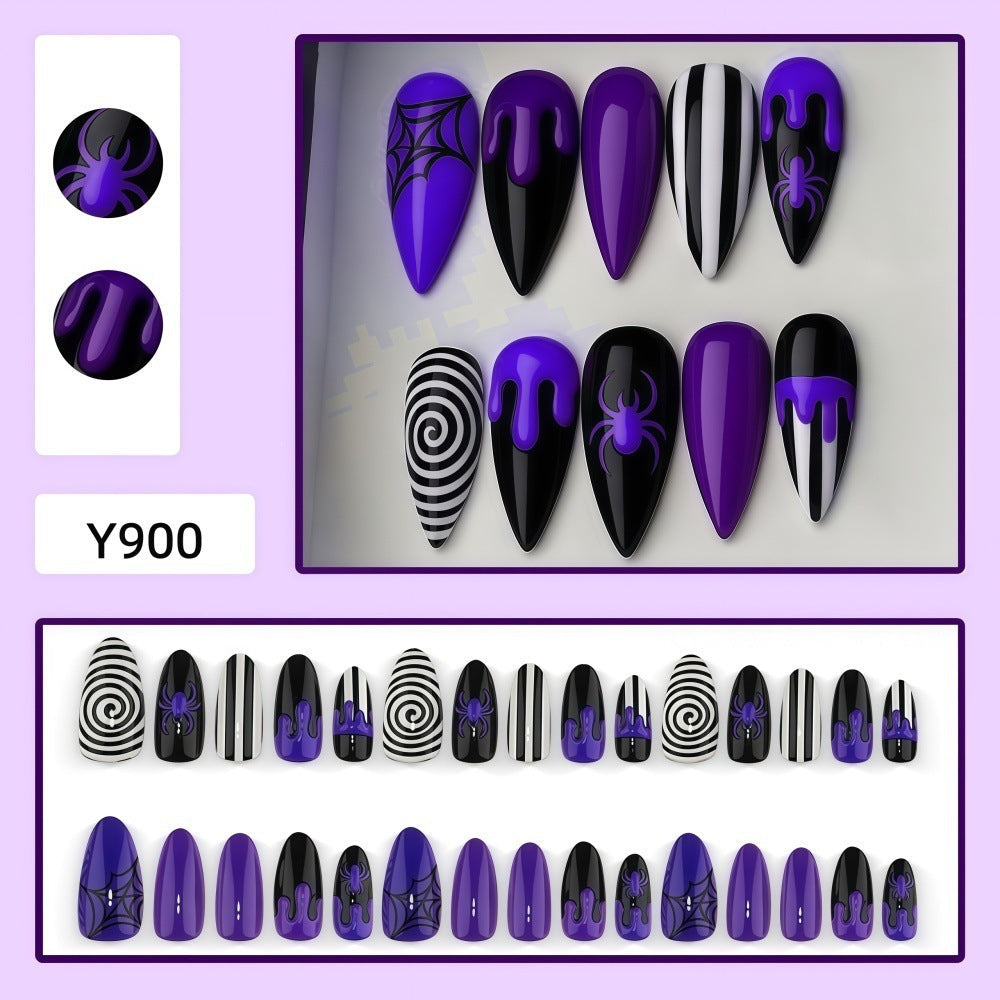 Halloween Press-On Nails | Available in Yellow | Glue-Free Application in Minutes for Parties and Nights Out