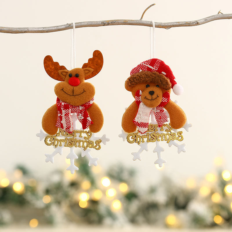 Plush Snowman Holiday Ornament with Scarf and Hanging Loop | Soft Character Decor | Festive Christmas Tree Decorations