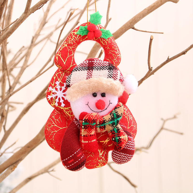 Plush Santa Claus Hanging Ornaments in Red Outfit with Hat and Scarf | Soft Cuddly Character | Christmas Tree Decorations
