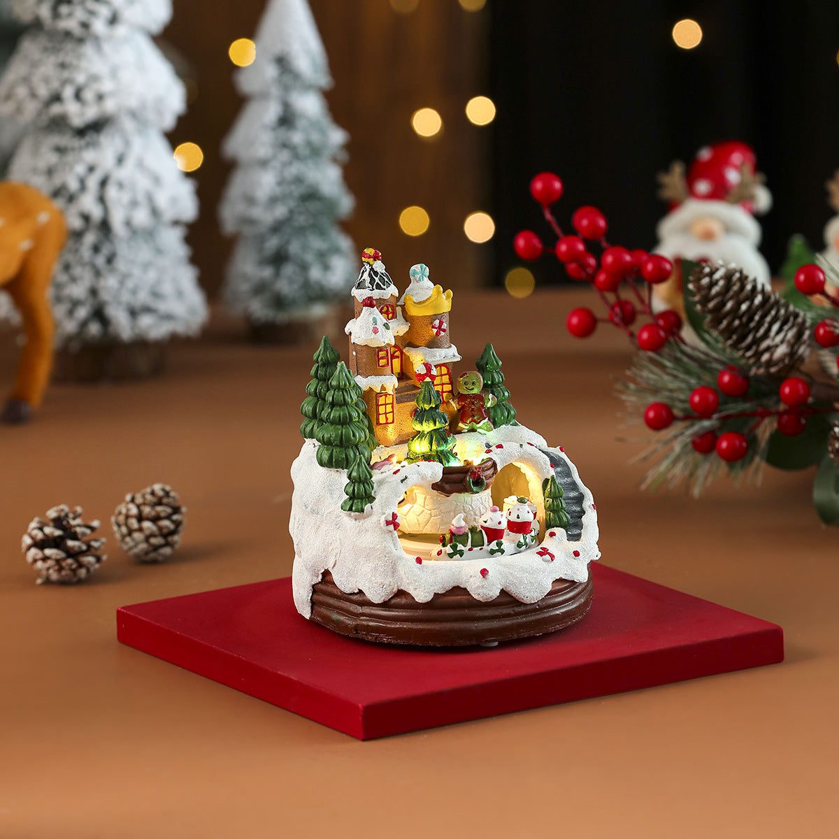 Light Up Snowman Figurine with a Classic Top Hat and Scarf | 11.8 in Tall, Battery Powered | Warm Glow for Mantel Displays