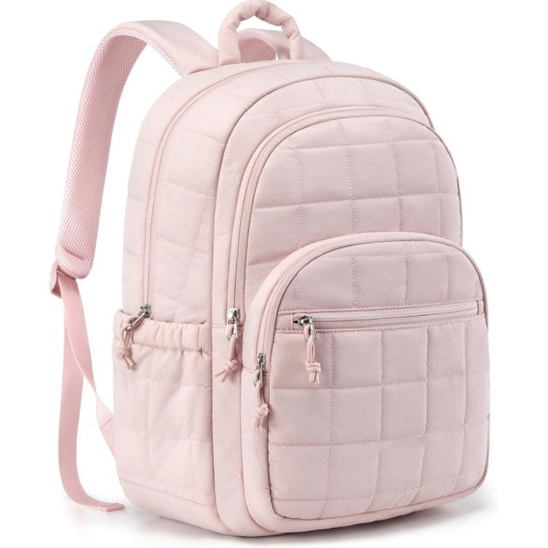 Quilted Travel Backpack with Padded Laptop Sleeve | Water-Repellent Fabric and Several Zipped Pockets | 3 Colors