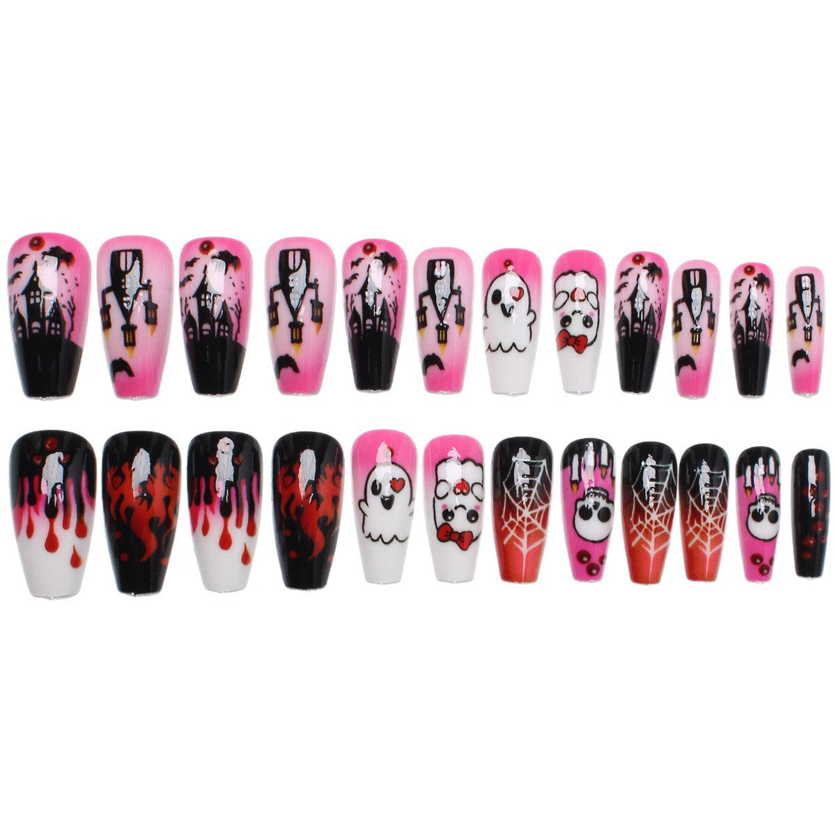 Halloween Press-On Nails | Available in Blue | Glue-Free Application in Minutes for Parties and Nights Out