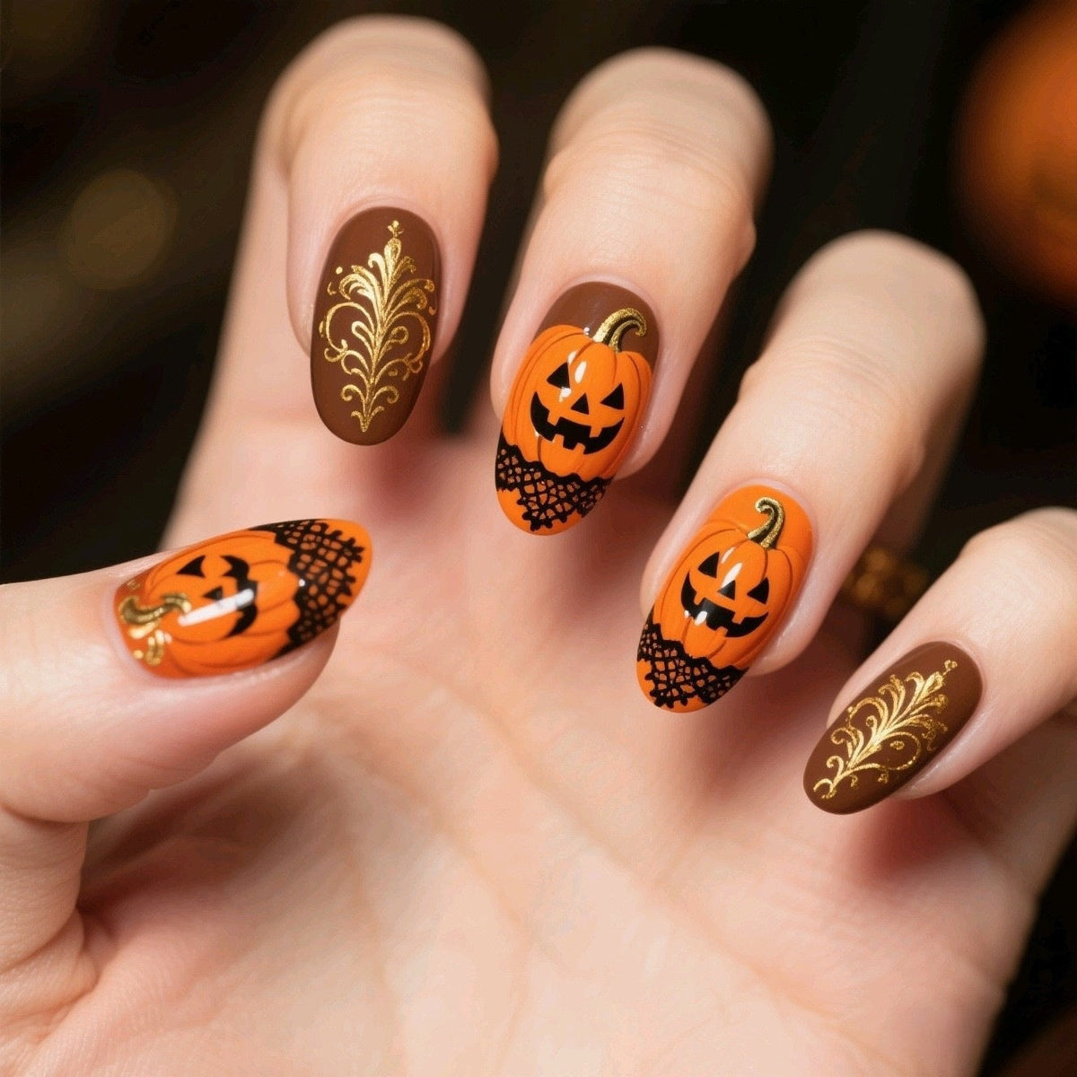 Halloween Skull Press-On Nails | Available in 6 Colors | Glue-Free Application in Minutes for Parties and Nights Out