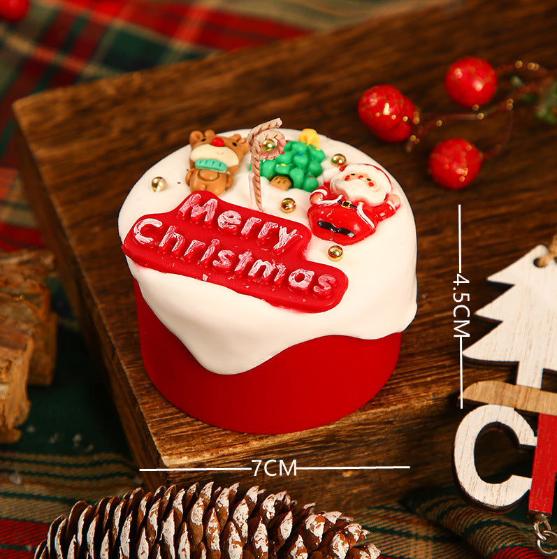 Festive Trinket Box with a Sculpted Merry Christmas Lid | Resin Build, 7 cm Wide and 4.5 cm Tall | Jewelry Storage, 4 Designs