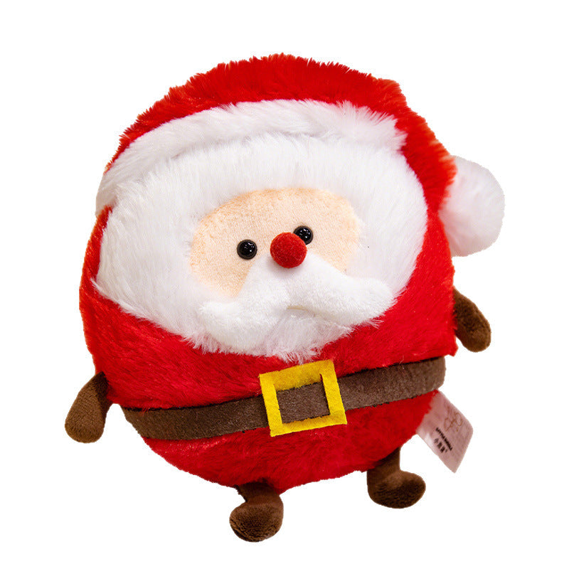 Plush Snowman Christmas Table Decor with Scarf and Felt Branch Arms | Embroidered Face, Round Base | Mantel Decorations