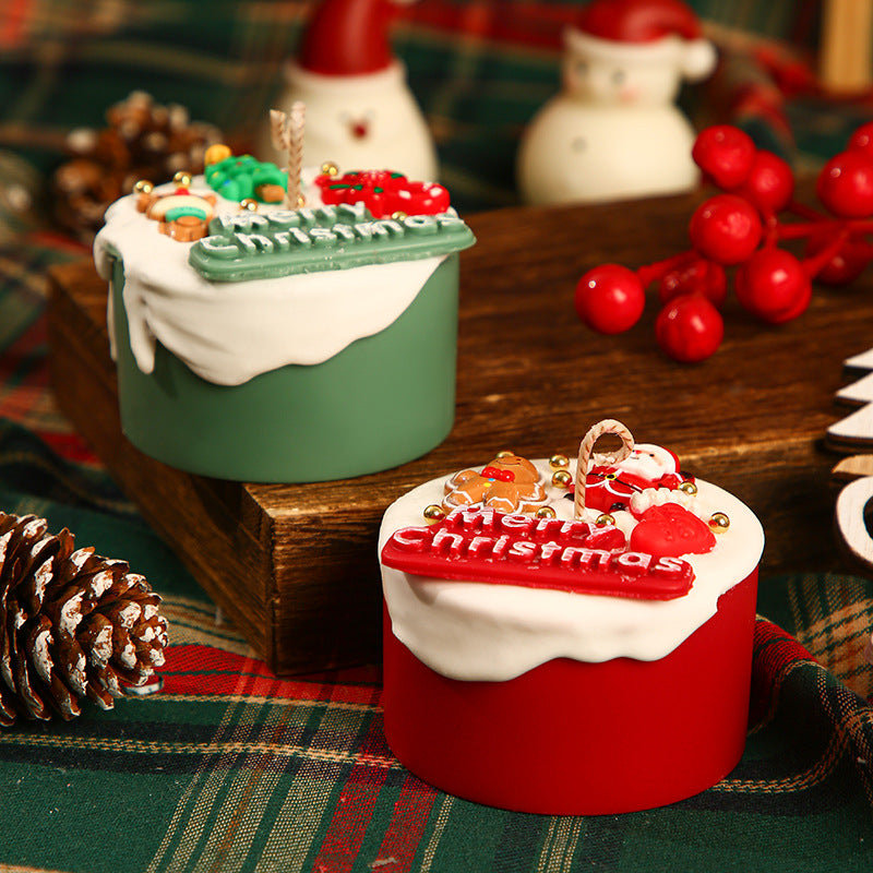 Festive Trinket Box with a Sculpted Merry Christmas Lid | Resin Build, 7 cm Wide and 4.5 cm Tall | Jewelry Storage, 4 Designs