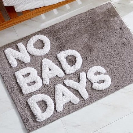 Bath Mat with a Tufted Surface and a Non-Slip Back | Absorbent Underfoot, Machine Washable | 14 Designs to Pick From
