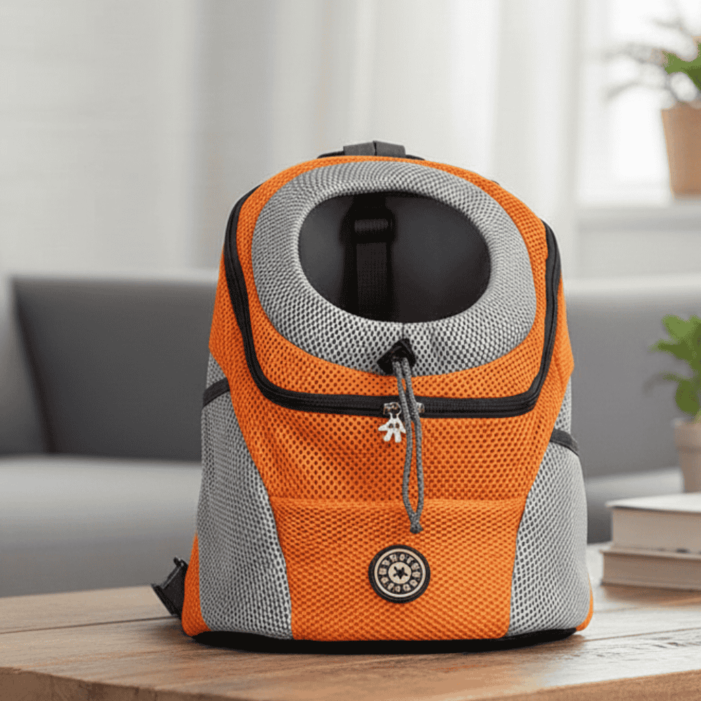 Ventilated Pet Carrier Backpack with Safety Hook