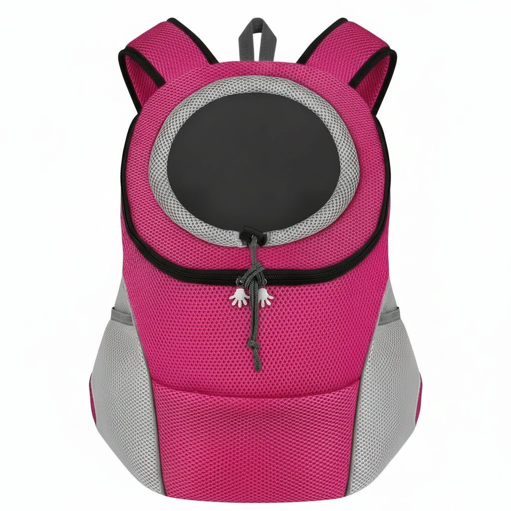 Ventilated Pet Carrier Backpack with Safety Hook