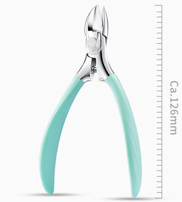 Stainless Steel Toenail Clipper 5.1 In | Curved Precision Blades | Ergonomic Non-Slip Grip for Seniors & Thick Nails