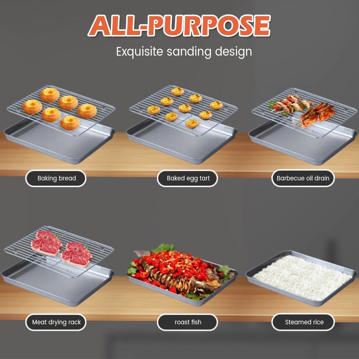 BAKEPURE – Premium stainless steel baking pan set for effortless cooking