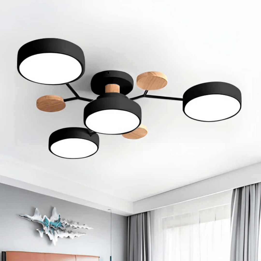 CEILUX - Modern round LED ceiling light with sleek minimalist design - Black