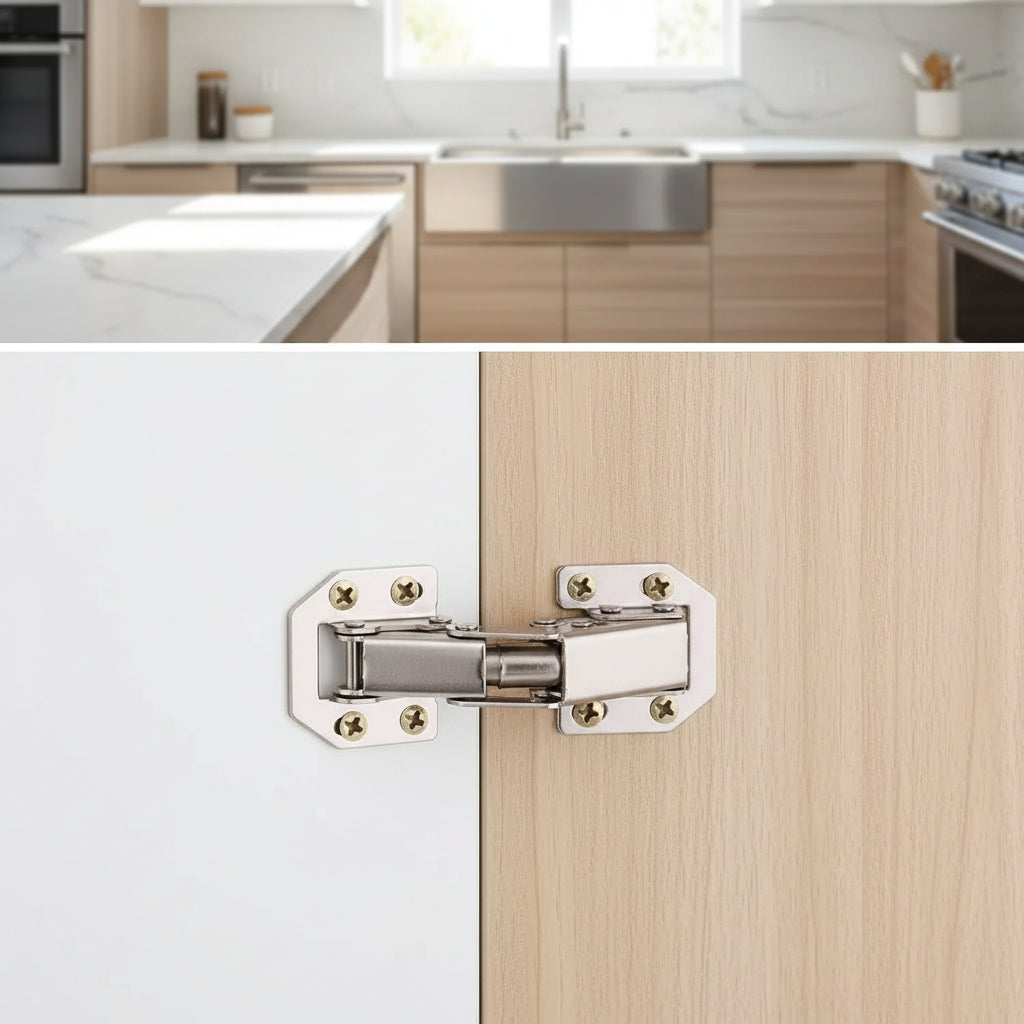 Soft-Close Hydraulic Cabinet Hinges 7.7 x 3.2 cm | Set of 10 | 50,000+ Cycle Steel Hinges for Kitchen Cabinets & Wardrobes