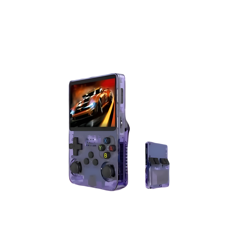 Portable Retro Handheld Gaming Console 3.5in HD Display | Black, White, Purple or Green | 10,000 Built-In Games