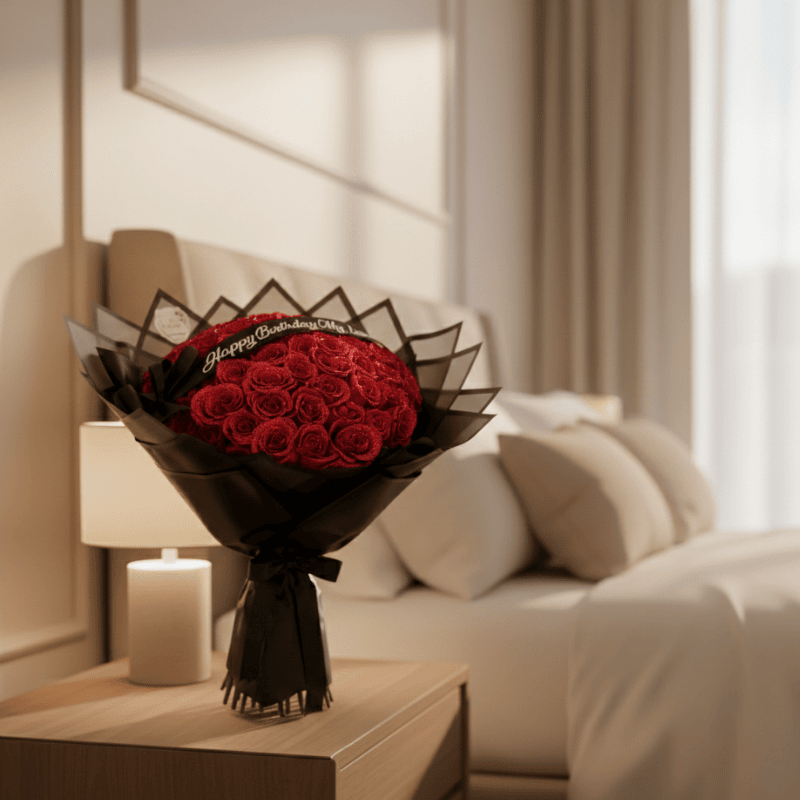Eternal Artificial Rose Bundle 9.8 In | 2 Colors, 30 or 50-Piece Sets | Low-Maintenance Long-Lasting Home Accent