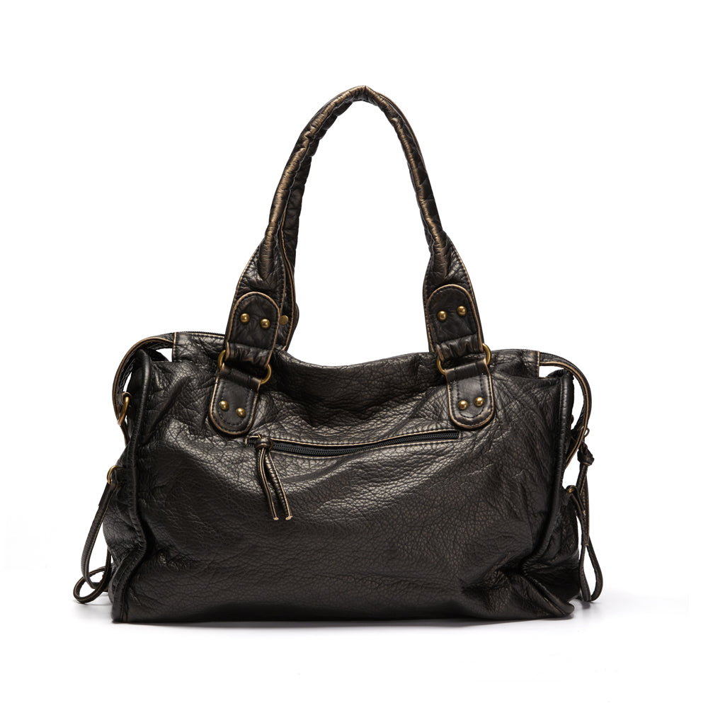 Soft PU Leather Shoulder Handbag with Detachable Strap | Roomy Crossbody Bags for Women, Fits a Laptop or A4 Folder