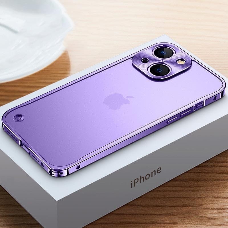 Aluminum Phone Case with a CNC Milled Metal Frame | Slim Protective Shell for iPhone 11 through 15 Pro Max