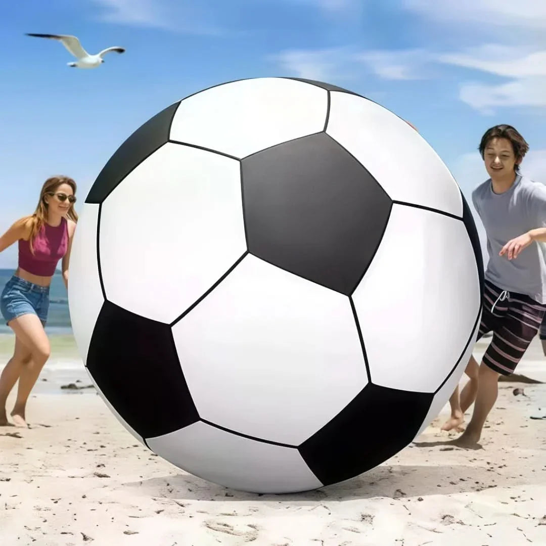 Inflatable Giant Soccer Ball | 5 Sizes: 9-21.5cm | Durable PVC Outdoor Play for Gardens, Parks & Beach Parties